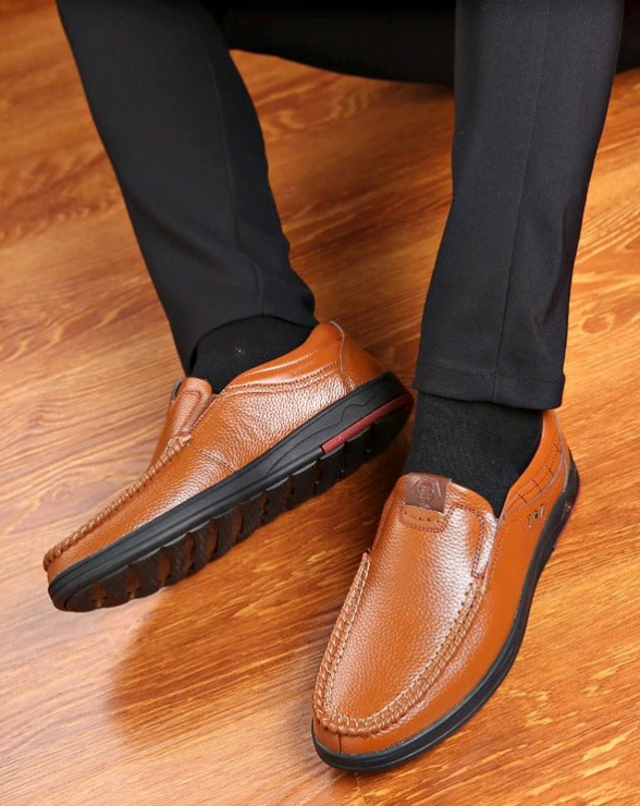 Sapato masculino casual de couro