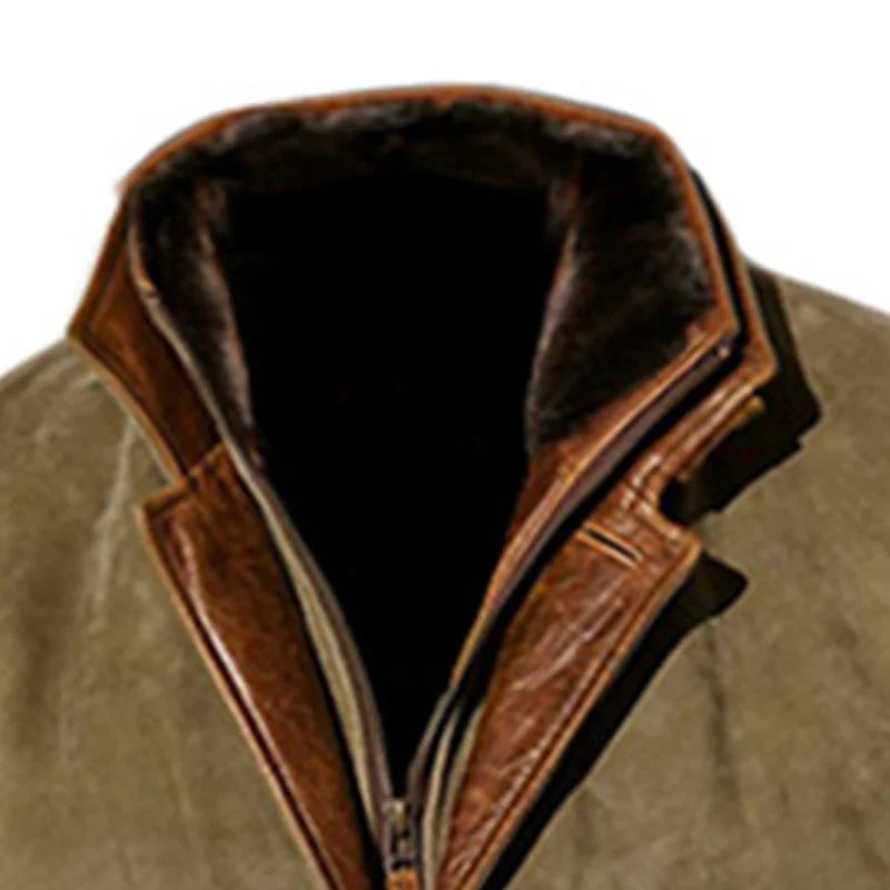 Jaqueta Masculina de Inverno em Couro Legítimo - Druzen