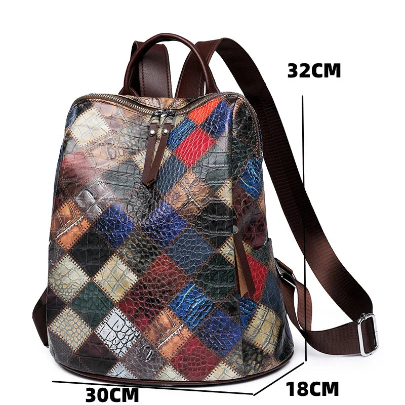 Mochila Feminina de Couro Legítimo - Vintage