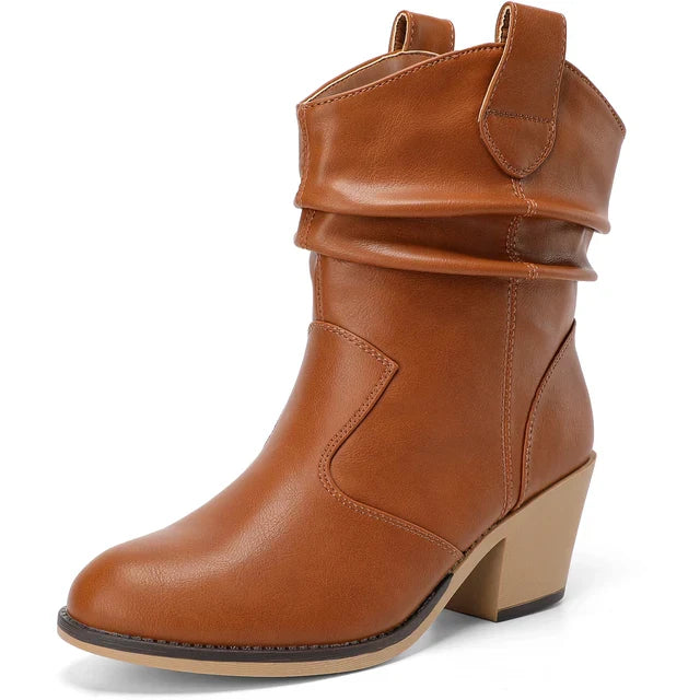 Bota Feminina de Inverno em Couro Legítimo - Rebel