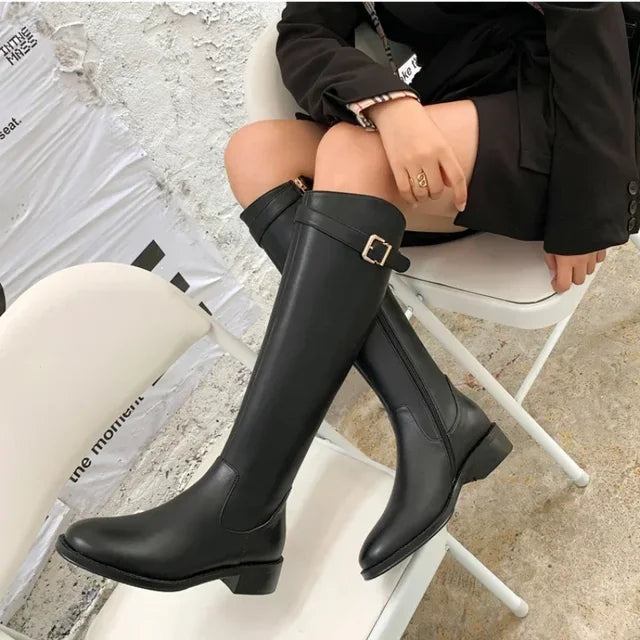 Bota Feminina de Inverno em Couro Legítimo - Icelyn