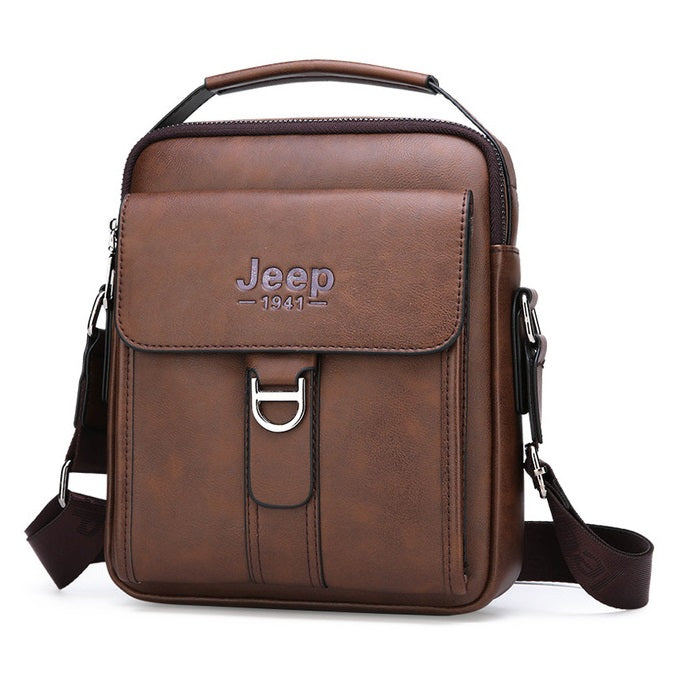 Bolsa Masculina de Couro Jeep Transversal Impermeável - Slim Bag